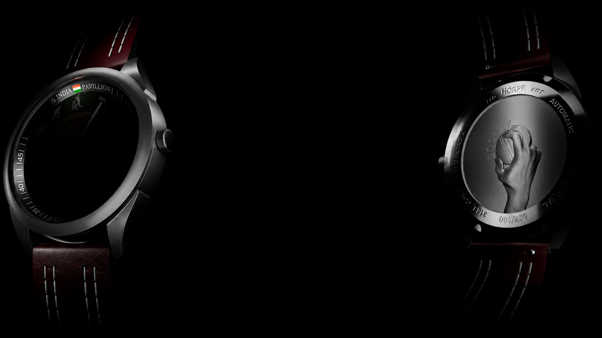 Concealed GOOGLY front view and engraved caseback